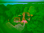 Klosterhof Frontansicht mit Meer Original